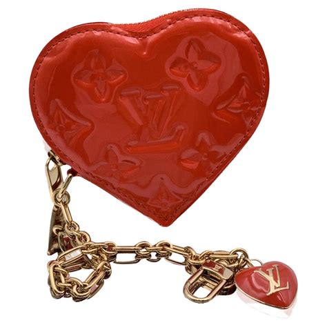 louis vuitton monogram vernis heart coin purse